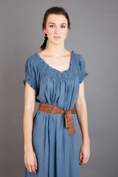vestido medieval para mujer color azul